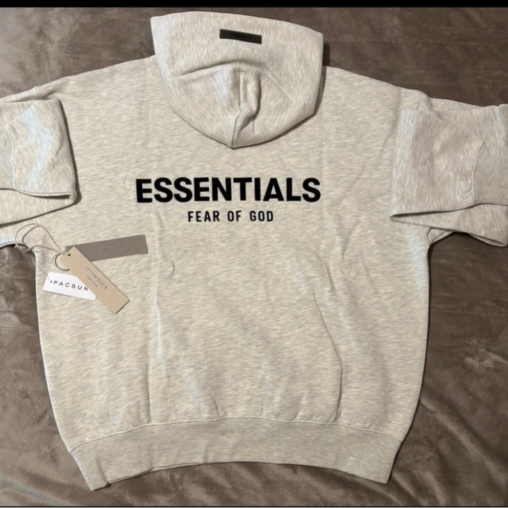 NEW Fear of God Essentials Light Oatmeal Hoodie 100% Authentic